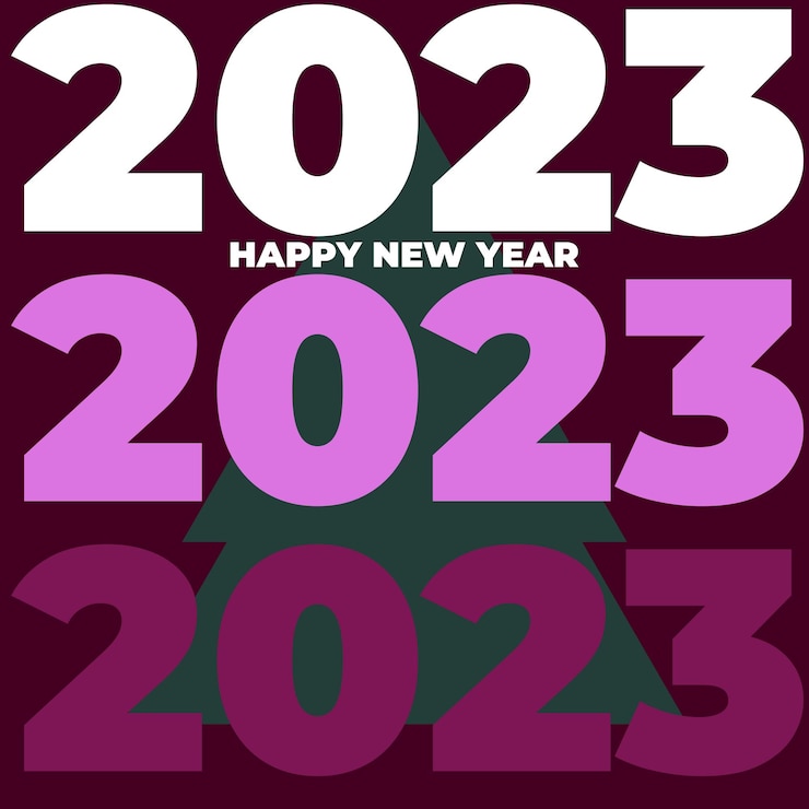 Vettore biglietto d'auguri di buon anno alla moda modello di buon natale design minimalista 2023 instagram
