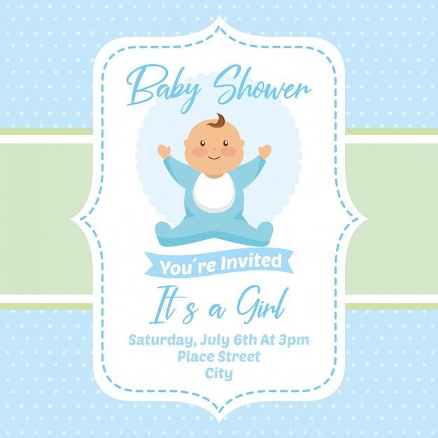 Biglietto d'invito per baby shower