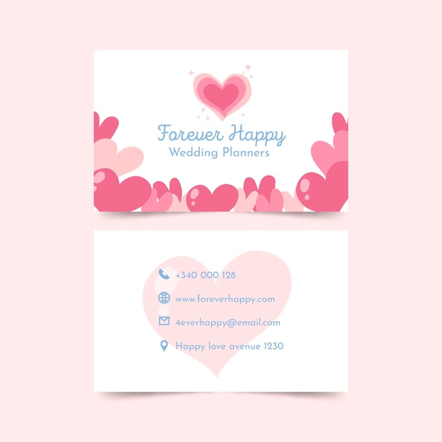 Biglietto da visita double face per wedding planner