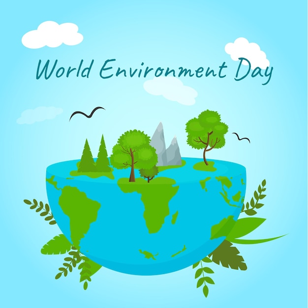 biglietto di auguri per la Giornata della Terra Giornata mondiale dell'ambiente