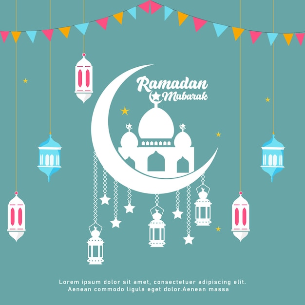 Biglietto festival decorativo Ramadan kareem