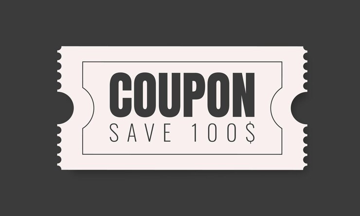 Biglietto vettoriale isolato modello coupon sconto coupon vettoriale