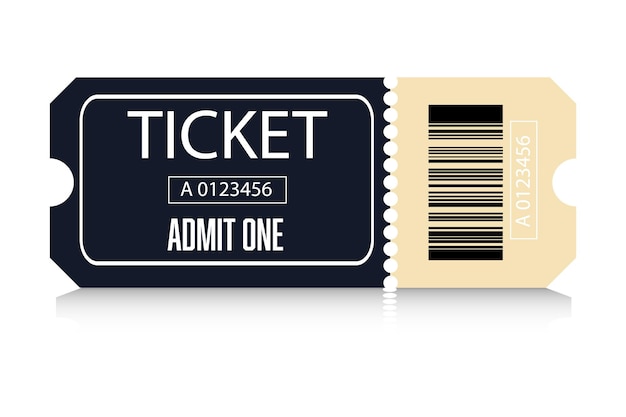 Biglietto vettoriale per il festival di eventi per feste cinematografiche, concerti, spettacoli cinematografici Modello di biglietto vip realistico