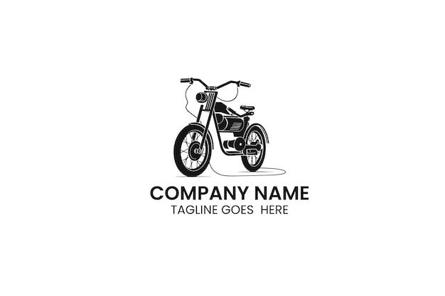 Bike logo illustrazione vettoriale gratuito in bianco e nero