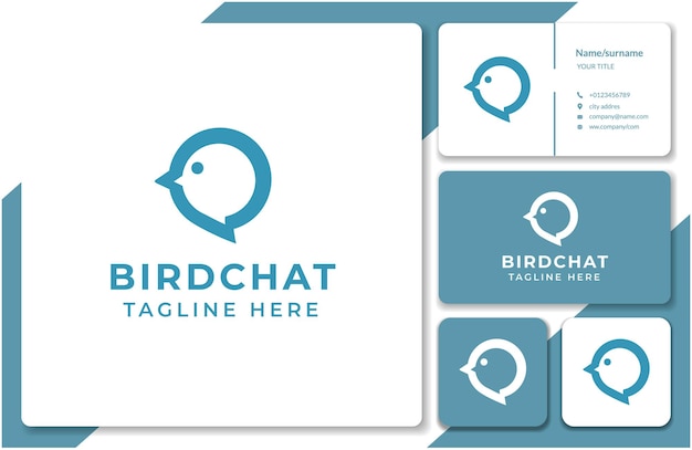 Bird Chat Talk Icona Logo Design Creativo per social media o applicazioni