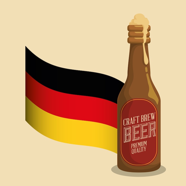 Vettore birra tedesca di alta qualità