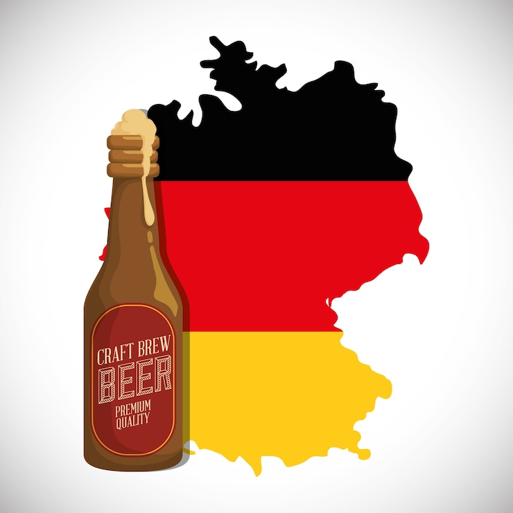 Vettore birra tedesca di alta qualità
