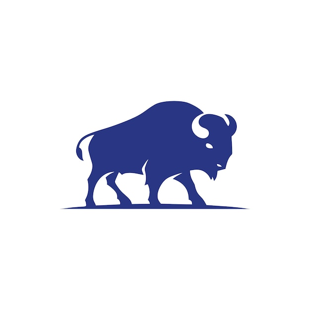 Bison bull buffalo design vector art illustrazione logo