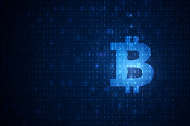 Bitcoin criptovaluta tecnologia blockchain sfondo