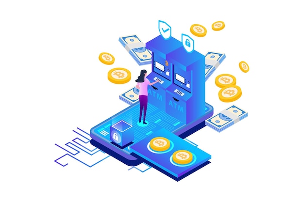 Bitcoin criptovalute isometrica
