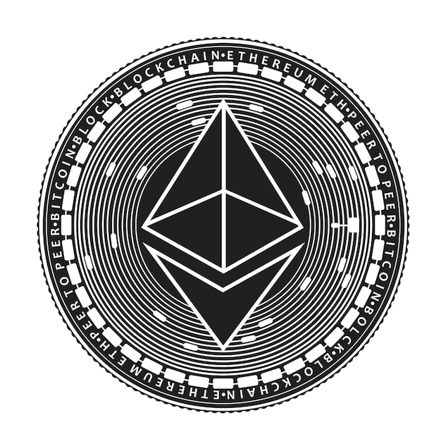 Bitcoin ethereum fatto a mano silhouette nuova collezione di design