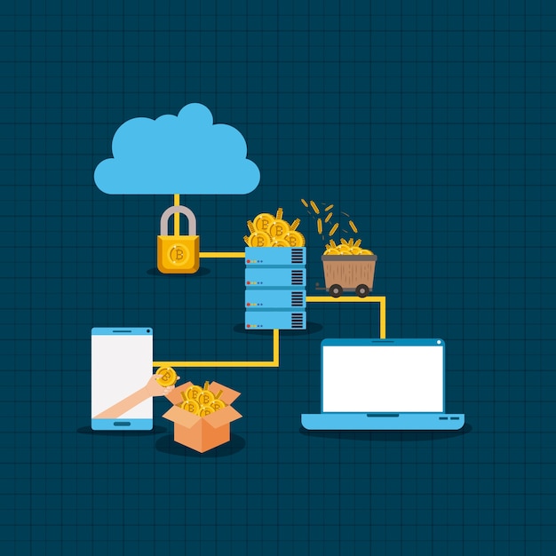 bitcoin mining set icone