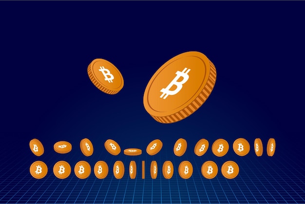 Bitcoin, moneta crittografica, moneta, concetto di criptovaluta, sfondo del banner