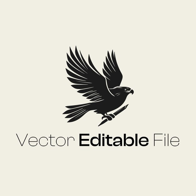 Black Eagle Vector Logo
