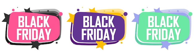 Black Friday Sale modello di progettazione di banner tag sconto illustrazione vettoriale