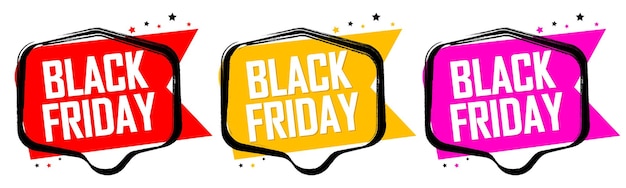 Black Friday Sale modello di progettazione di banner tag sconto illustrazione vettoriale