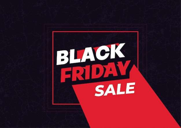 Black Friday Sale Poster di design rosso e nero