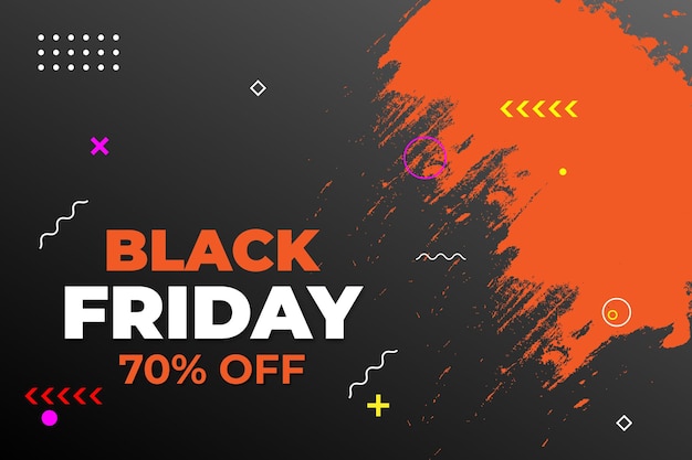 Black Friday Super Sale Banner di vendita Black Friday Design del modello Black Friday Illustrazione vettoriale