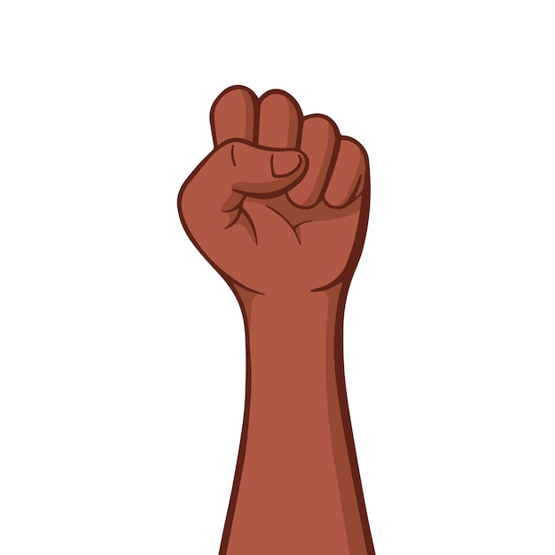 Black History Month Illustrazione del vettore del pugno del braccio della storia afroamericana