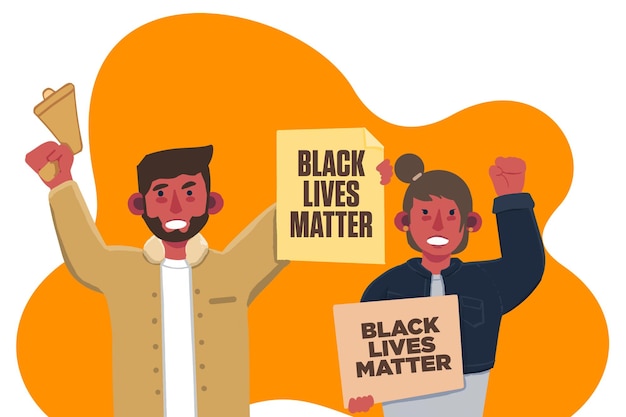 Black Lives Matter Wallpaper Banner illustrazione