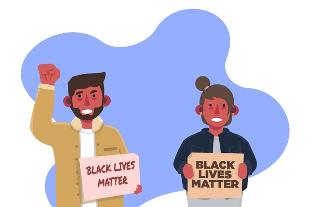 Black Lives Matter Wallpaper Banner illustrazione