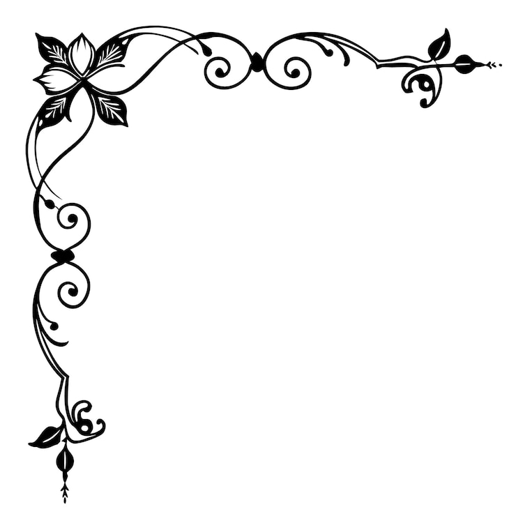 Vettore black ornate frame vector designs con intricati dettagli degli angoli