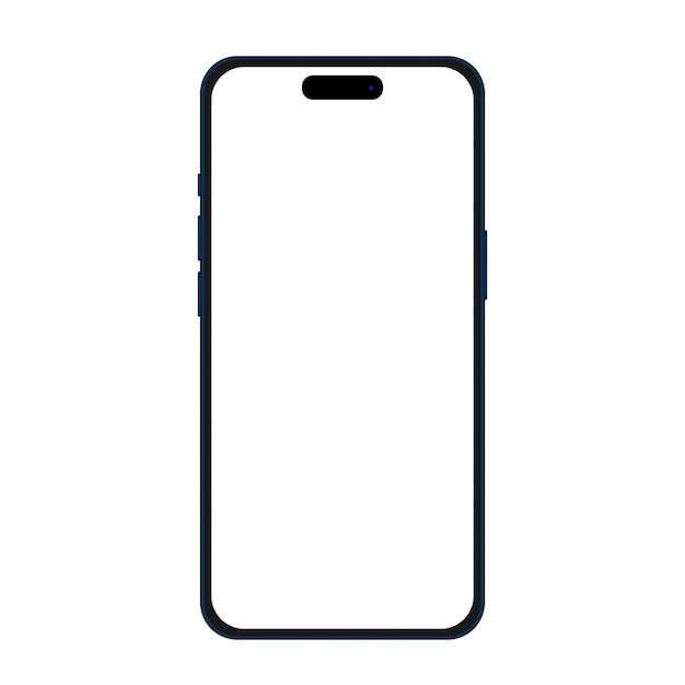 Black Realistic Cell Phone Smart Phone Mockup per le applicazioni Visual UI e l'illustrazione pubblicitaria
