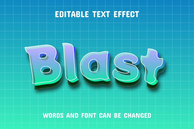 Blast testo effetto testo 3d