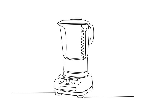 Blender o spremiagrumi vettore di una linea Disegno continuo di una linea di Blender Tratto modificabile