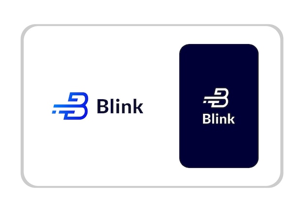 Blink logo design lettera B tecnologia logo
