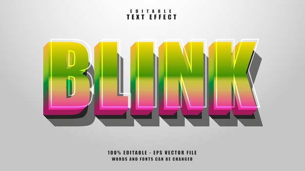 Blink Text Effect Free Vector