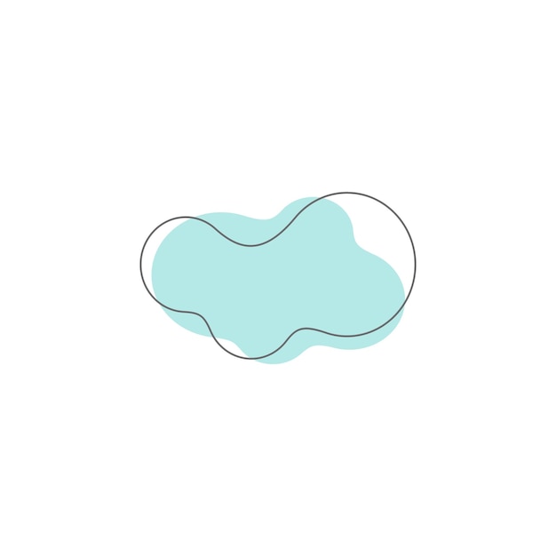blob set hand draw elementi cartone animato