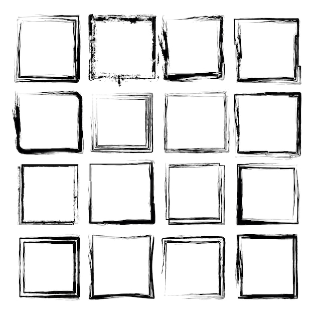 Blocco per grafici quadrato con l'insieme di vettore di struttura di Grunge