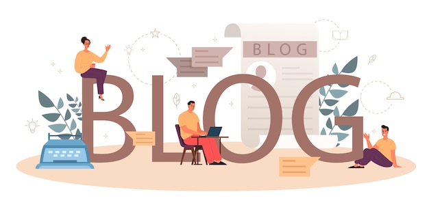 Blog intestazione tipografica concetto
