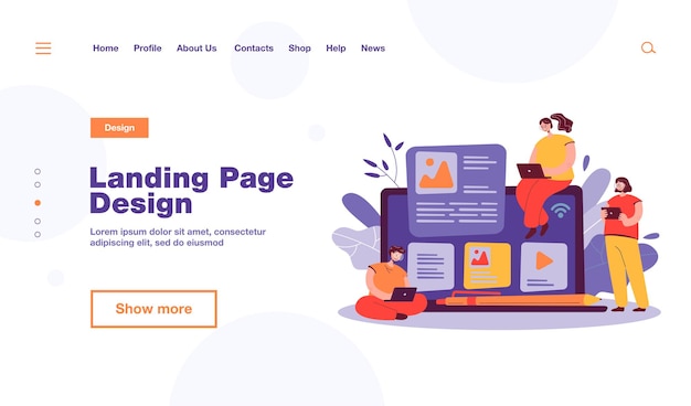 Blogger e influencer scrivono articoli e pubblicano contenuti. Autori di blog che usano laptop, urlando al megafono. Per la pubblicità su Internet, SEO, marketing, concetto di business online