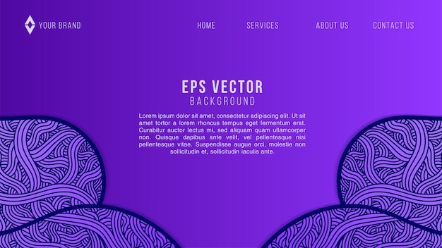 Blue Doodle Web Design Abstract Background Vettore Eps Per Sito Web, Landing Page, Home Page, Web Page
