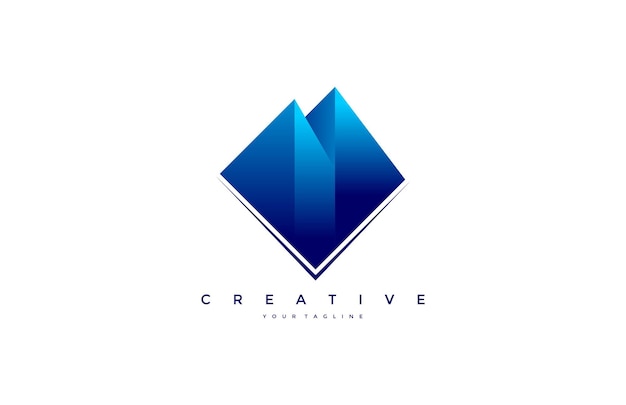 Blue Mountain Finance Logo Design vettoriale