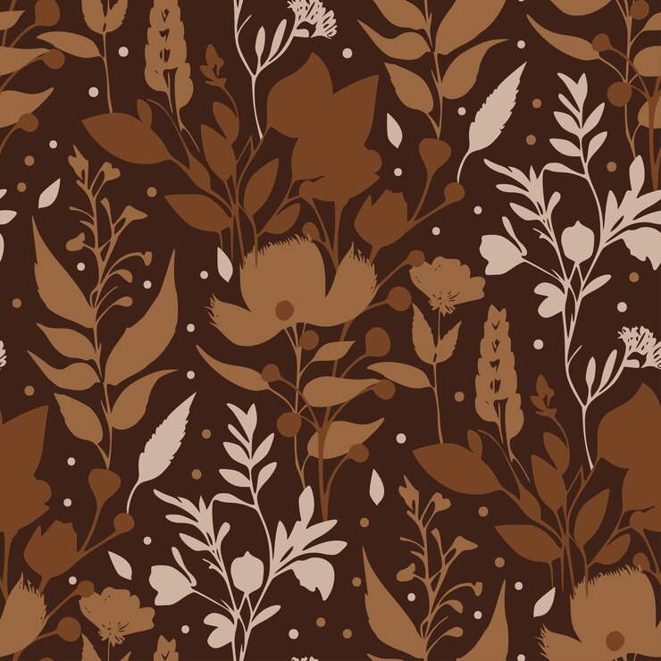 Vettore boho botanico decorativo senza cuciture fiore disegno vettoriale fiore alla moda