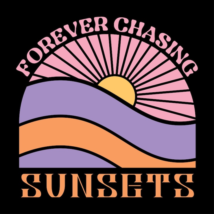 Vettore boho retro spiaggia estiva svg