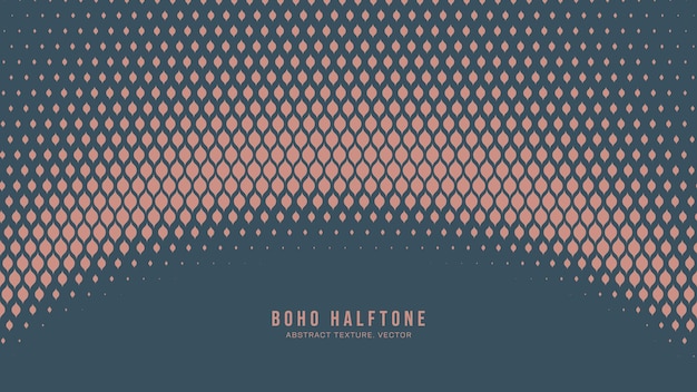 Boho Style Modern Half Tone Vector Semi Circle Border Trendy Abstract Background