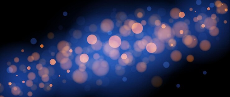 Vettore bokeh dorato sfocato su sfondo blu carta da parati a effetto sfocato dorato scintille brillanti astratte