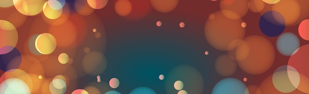 Bokeh multicolore astratto con cerchi sfocati e glitter. Elemento decorativo per le vacanze di Natale e Capodanno, biglietti di auguri, banner web, poster - Vector