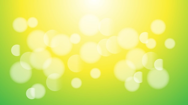 bokeh sfocato bianco astratto su sfondo di colore sfumato verde e giallo per il design decorativo