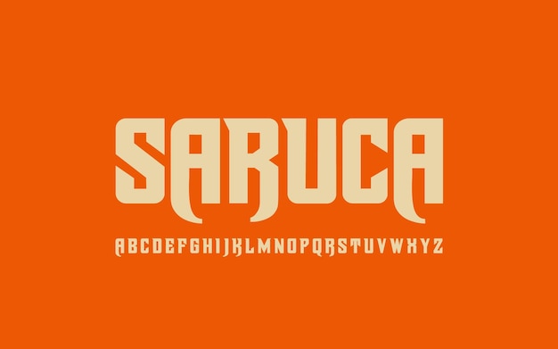 Bold Sharp Display Font con bordi forti e stile retro moderno