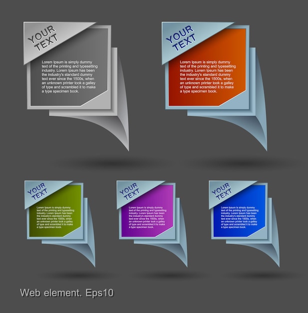 Bolle colorate, elemento web design