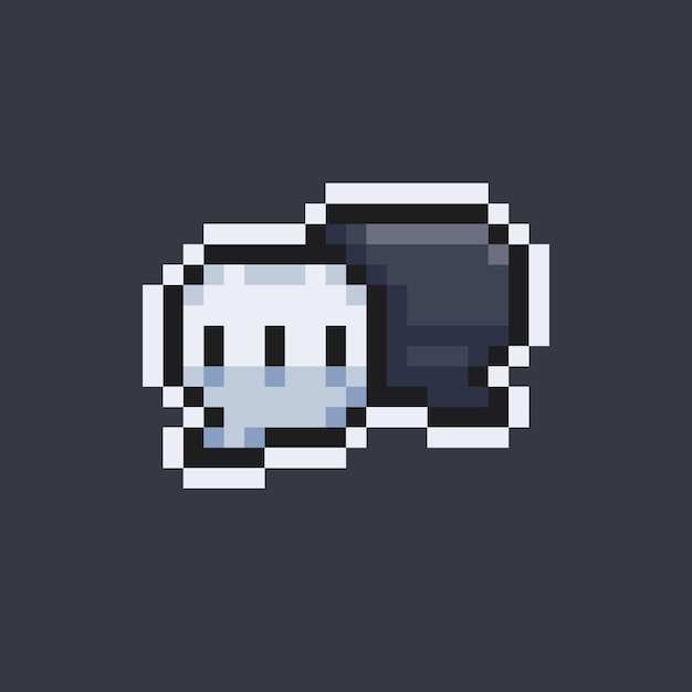 bolle di chat in stile pixel art