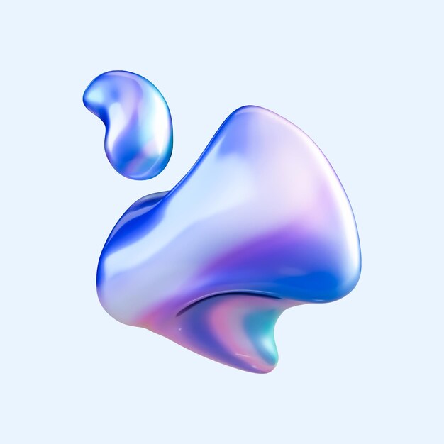 bolle di sapone blu e rosa con il riflesso del blu