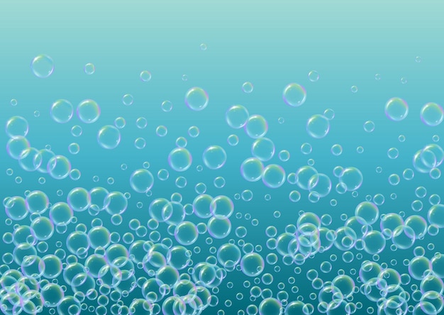 Bolle di schiuma di sapone.