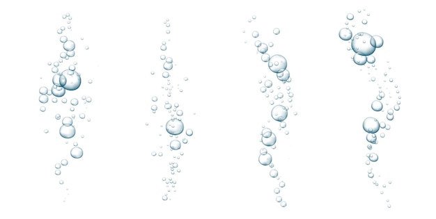 Bolle frizzanti blu Scintillii sottomarino in acqua acquario marino Pop frizzante
