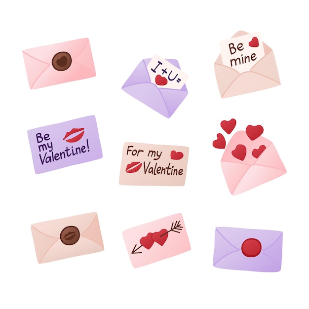 Bolle piatte per il giorno di San Valentino con cuori